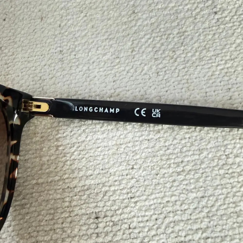 Longchamp Le Pliage Cat Eye Sunglasses, Havana Brown Tortoiseshell NWT